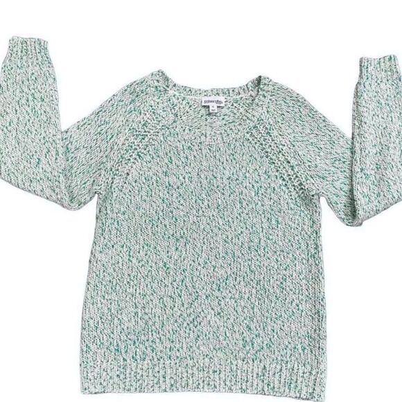 St John’s Bay Mint Green & White Knit Scoop Neck Pullover Long Sleeve Sweater XL - Picture 10 of 16